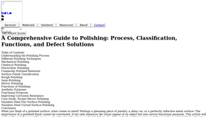 Neway Precision - Polishing Techniques