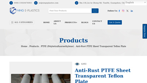 Ning E-plastics - Anti-Rust PTFE Sheet
