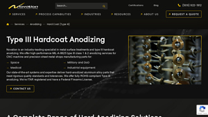 Novation Inc - Type III Hardcoat Anodizing