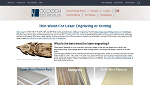 Ocooch Hardwoods - Thin Wood for Laser Engraving