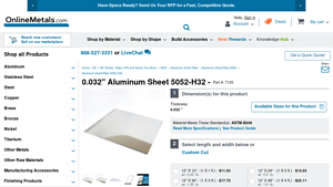 Online Metals - Aluminum Sheet/Plate 5052 H32