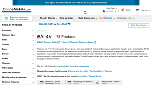 Online Metals - Ti6Al4V Grade 5 Titanium