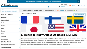 Online Metals - Understanding Domestic & DFARS Materials