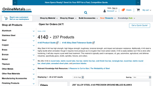 Online Metals - 4140 Alloy Steel