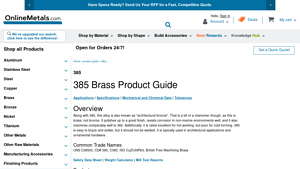 Online Metals - Brass 385