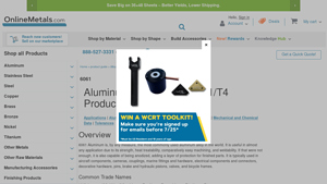 Online Metals - Aluminum 6061