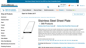 Online Metals - Stainless Steel Sheet/Plate