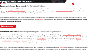Owens Industries - Precision CNC Components for Medical Devices