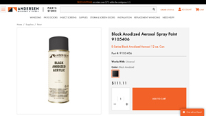 Andersen - Black Anodized Spray Paint