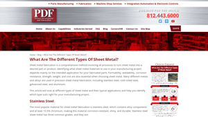 PDF Inc - Sheet Metal Types