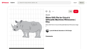 Pinterest - Rhino SVG Files for Cricut & Silhouette
