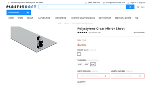 Plastic Craft - Polystyrene Clear Mirror Sheet