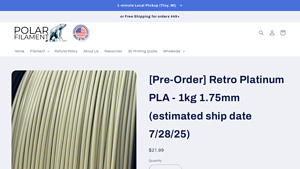 Polar Filament - Retro Platinum PLA