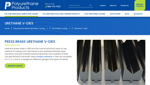 PolyProd - Urethane V-Dies for Press Brake Forming
