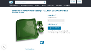 PPG - RAL 6001 EMERALD GREEN