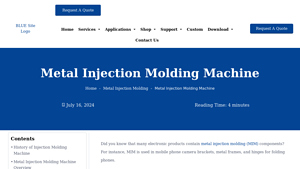 Powder Metallurgy - Metal Injection Molding Machine Overview