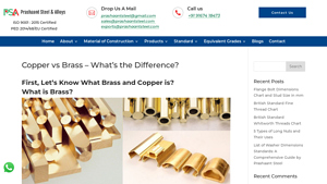 Prashaant Steel - Brass Alloys