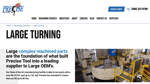 Precise Tool - Large Turning Services