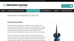 Precision Coating - Hardcoat Anodizing (Type III)