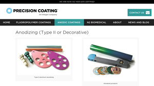 Precision Coating - Type II Aluminum Anodizing