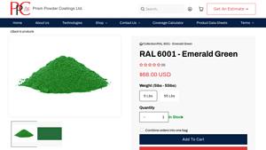 Prism Powder Coatings - RAL 6001 Emerald Green