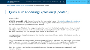 Pritzker Law - Chemical Explosion Incident