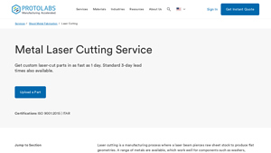 Protolabs - Metal Laser Cutting Service
