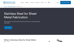 Proto Labs - Stainless Steel for Sheet Metal Fabrication