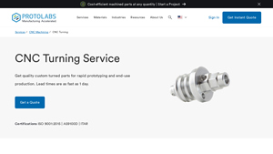 Protolabs - CNC Turning Service
