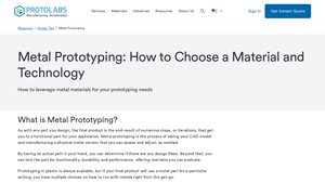 Proto Labs - Metal Prototyping Solutions