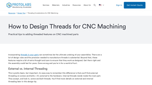 Proto Labs - Guide to CNC Threading