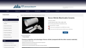 QS Rare Materials - Machinable Boron Nitride Ceramics