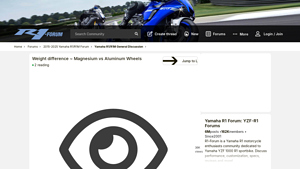 Yamaha - Magnesium vs Aluminum Wheels