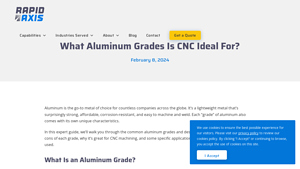 Rapid Axis - Aluminum Grades for CNC Machining