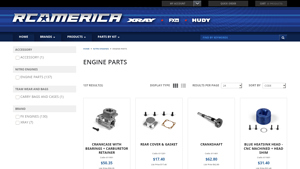 RCAmerica - Crankcase with Bearings + Carburetor Retainer