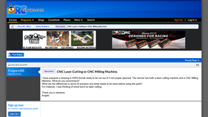 RC Groups - CNC Laser Cutting & Milling Options