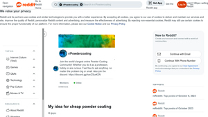 Reddit - Affordable Powder Coating Method