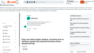 Reddit - Affordable Plastic Welding Solutions