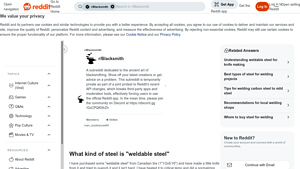 Reddit - Weldable Steel Insights