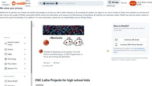 Reddit - CNC Lathe Projects for High School Kids
