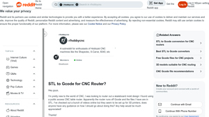 Reddit - Converting STL to G-code Software
