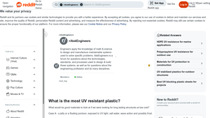 Reddit - Key Materials for UV Exposure