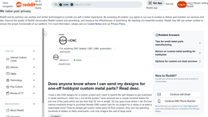 Custom Metal Parts - One-Off Designs for Hobbyists