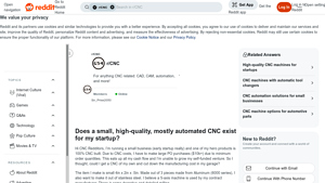 Reddit - CNC Machine for Startups