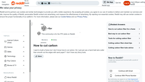 Reddit - Carbon Frame Cutting Methods