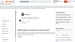 Reddit - Aluminum Grades for Machine Parts