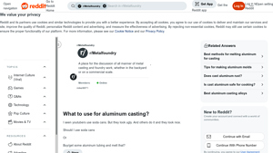 Reddit - Aluminum Casting Insights