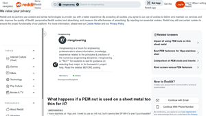 Reddit - PEM Nut M6 Stainless Steel