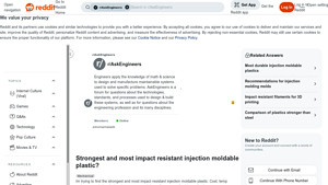Reddit - Impact Resistant Injection Moldable Plastics