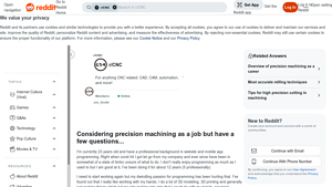Reddit - Precision Machining Insights